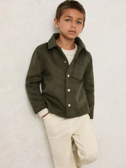 Reiss Benjamin 3-9 yrs Wool-Blend Detachable-Hood Overshirt^BOY Shirts