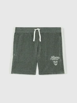 Reiss Dark Sage Green/White Trenton 9-13 yrs Chenille Tipped Motor Cars Shorts^ Shorts