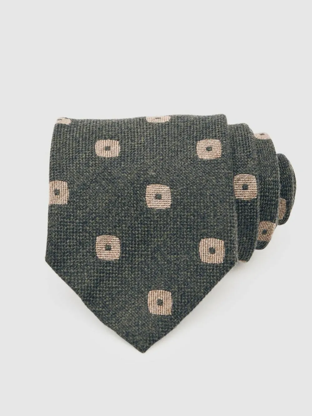 Best Reiss Marco Silk-Wool Square-Medallion Tie Forest Green