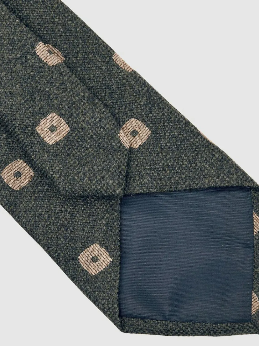 Best Reiss Marco Silk-Wool Square-Medallion Tie Forest Green