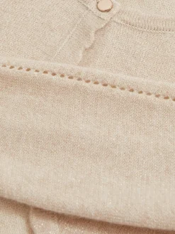 Reiss Gold Abi 9-13 yrs Wool-Blend Metallic Bolero Cardigan^ Knitwear|Knitwear