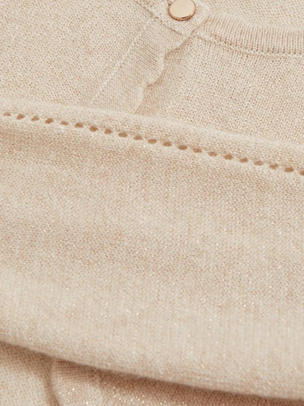 Reiss Gold Abi 9-13 yrs Wool-Blend Metallic Bolero Cardigan^ Knitwear|Knitwear