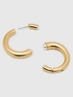 Reiss Gold Anais Tone Pearl Earrings^Women Jewellery