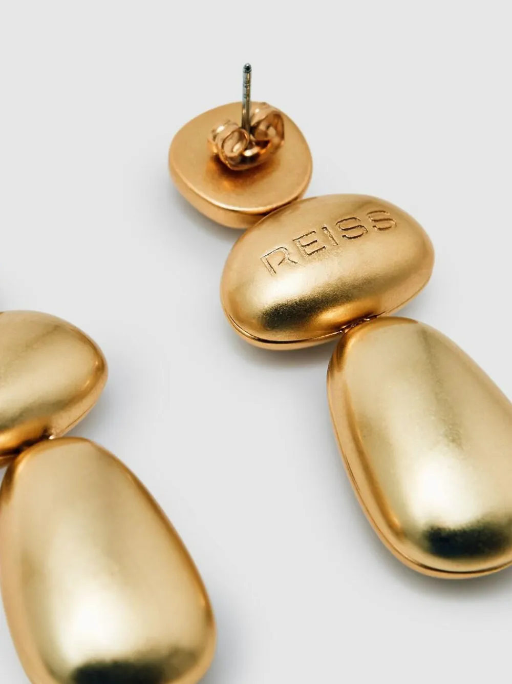 Best Reiss Gold Dinah Tone Dome Drop Earrings