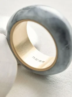 Best Reiss Gold Tone Ciara Curve Marble Bangle