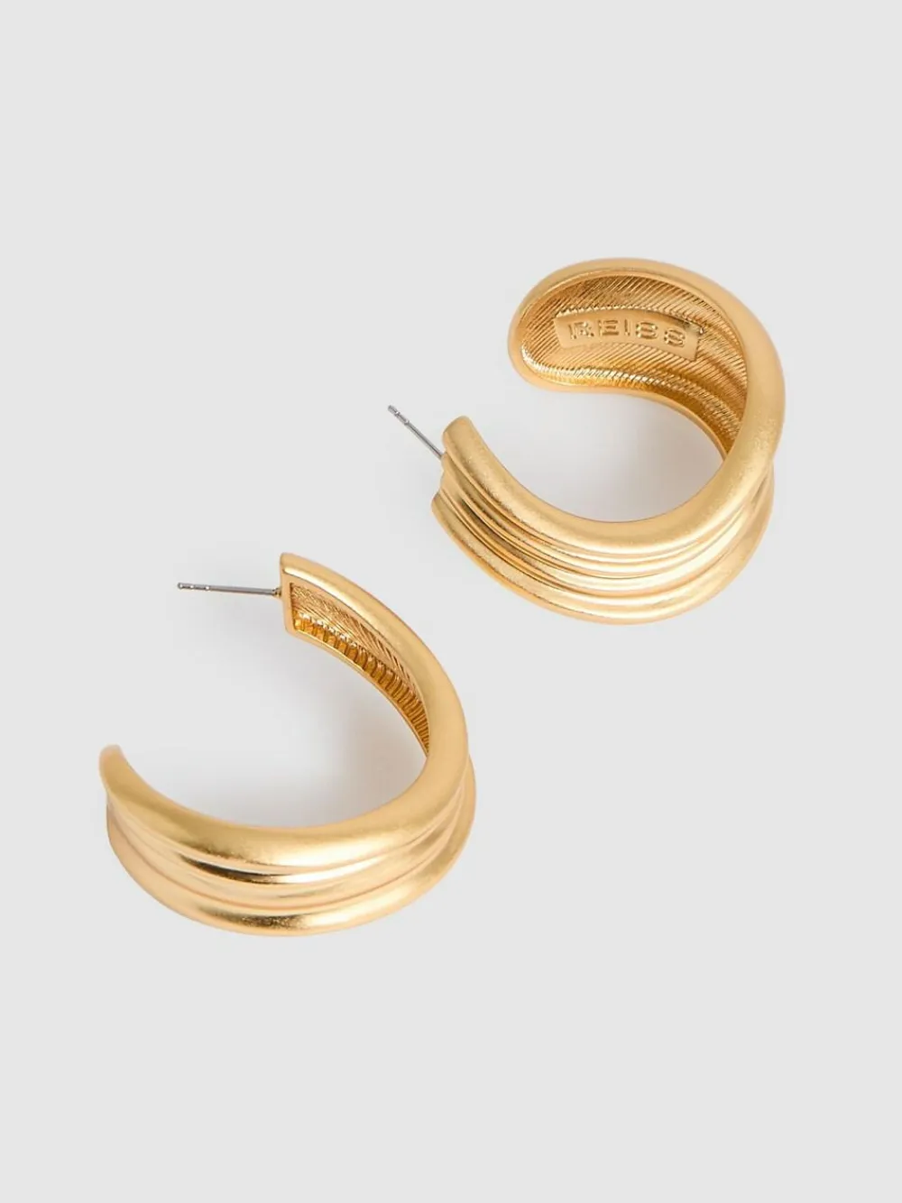 Reiss Gold Tone Flavia Fluid Hoop Earrings^Women Jewellery