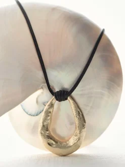 Reiss Gold Tone Momo Molten Link Pendant Necklace^Women Jewellery