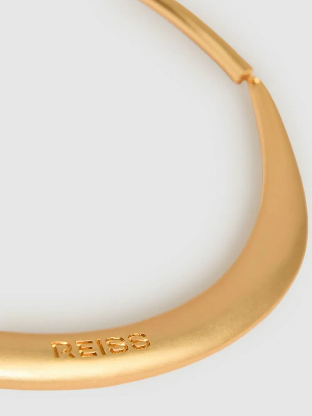 Reiss Gold Tone Poppy Polished Curve Choker^Women Jewellery