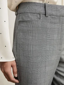 Reiss Grey Brooklyn Check Flared Suit Trousers^Women Suits & Tailoring
