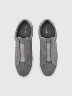 Reiss Emil Suede Slip-On Elasticated Trainers^ Sneakers