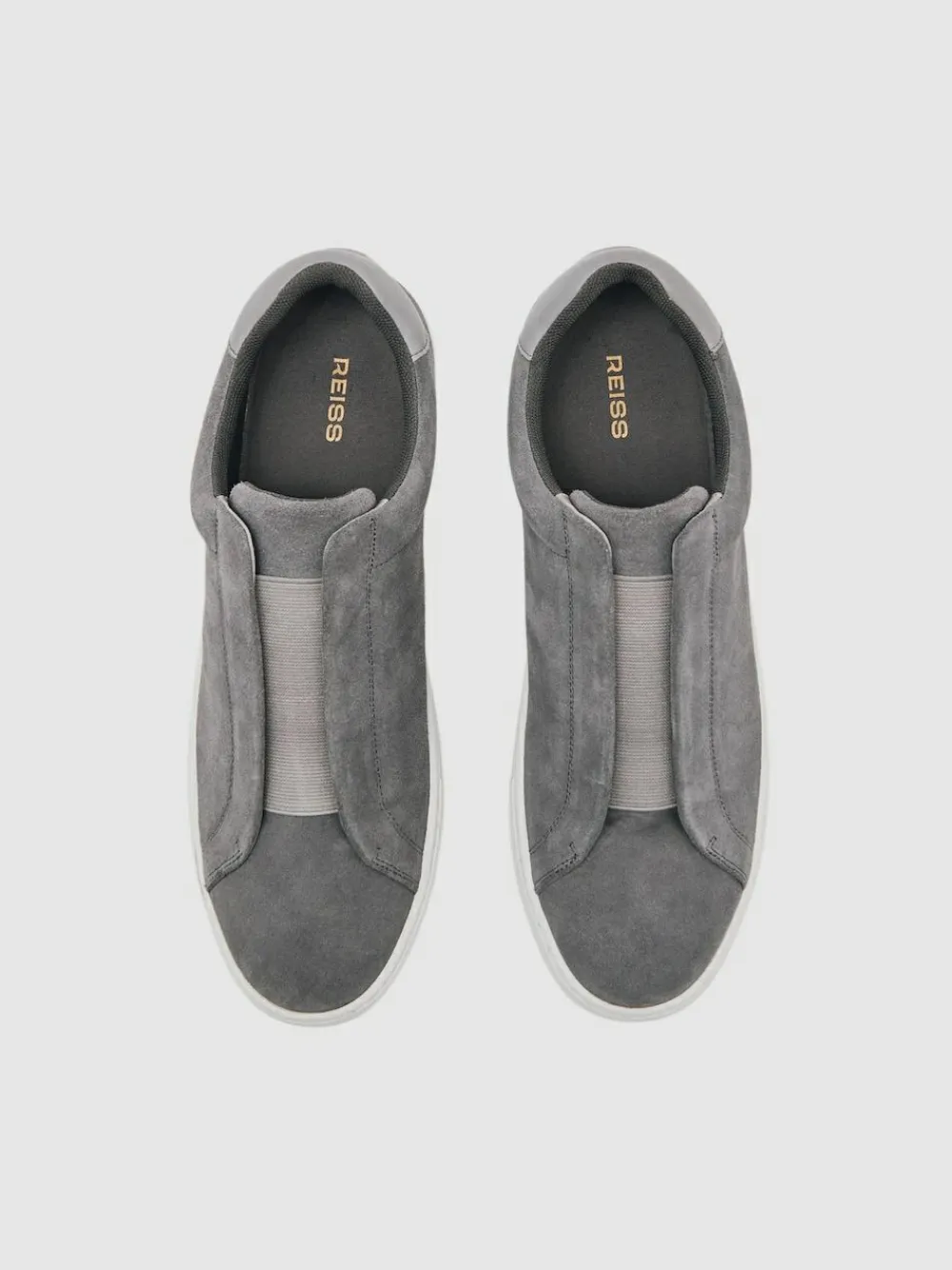 Reiss Emil Suede Slip-On Elasticated Trainers^ Sneakers