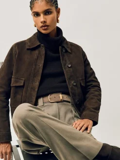 Reiss Iyla Suede Half Keeper Belt^Women Belts