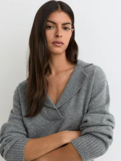 Reiss Flo Wool-Cashmere Collared Knit Jumper^Women Knitwear|Knitwear