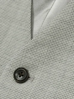 Reiss Grey Slice Puppytooth-Check Suit Waistcoat Wool-Blend^ Vests