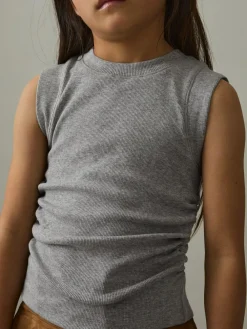 Reiss Trudy 4-9 yrs Ruched Vest Top Grey