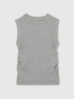 Discount Reiss Trudy 9-13 yrs Ruched Vest Top Grey