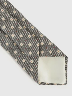 Reiss Tullio Wool-Silk Floral-Medallion Tie^ Ties & Pocket Squares