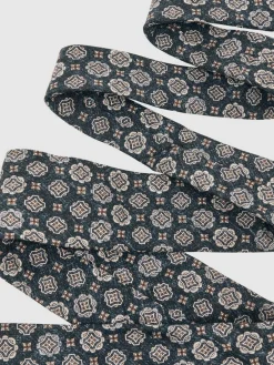 Reiss Indigo Melange Maximo Silk Medallion Print Tie^ Ties & Pocket Squares
