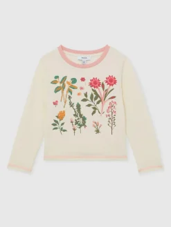 Reiss Ivory Darcy 3-9 yrs Cotton Floral Embroidered T-Shirt^ T-Shirts