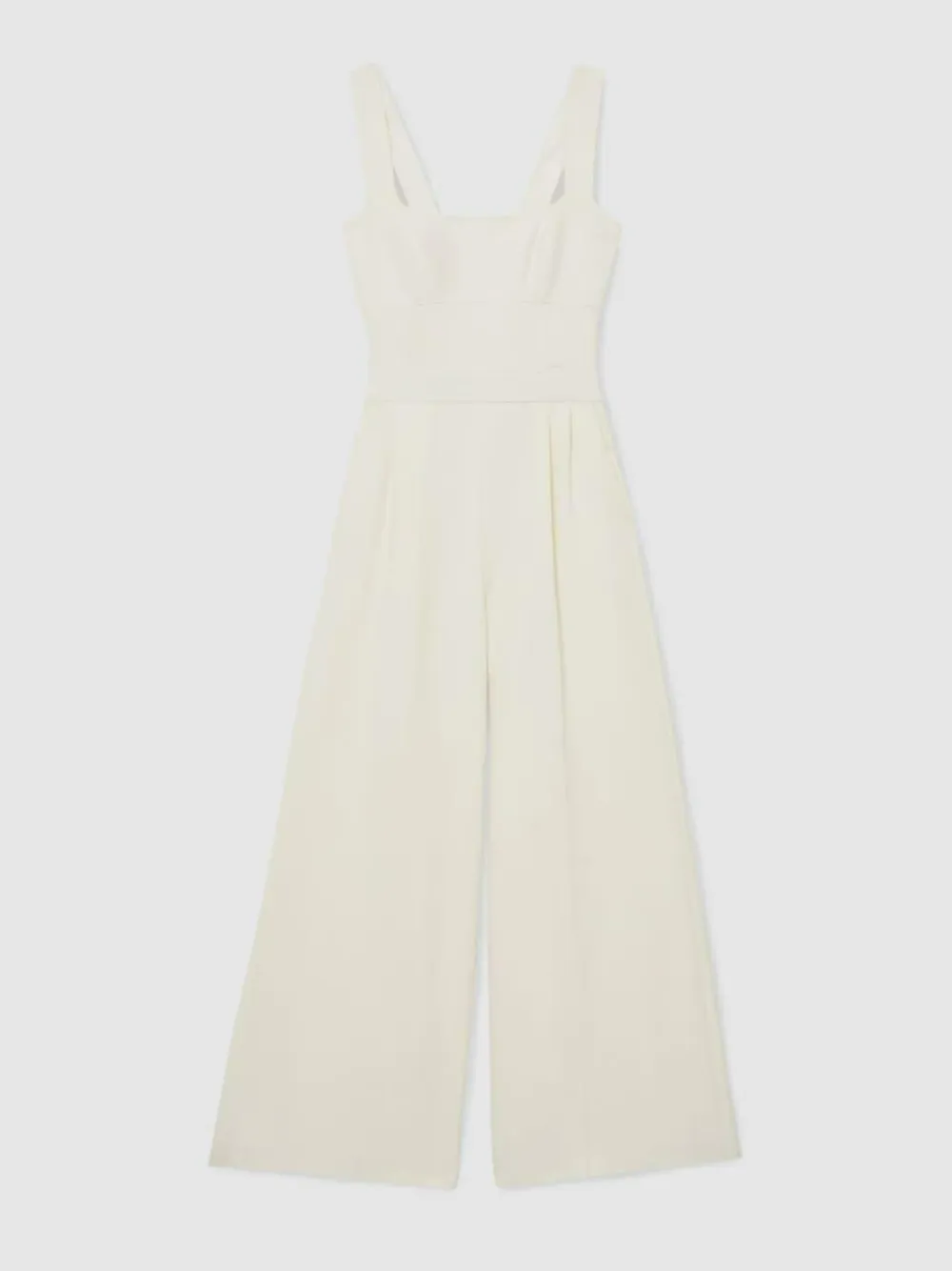 Best Reiss Ivory Dion Wide-Leg Cut-Out Jumpsuit