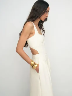 Best Reiss Ivory Dion Wide-Leg Cut-Out Jumpsuit