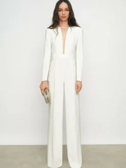 Reiss Evora Plunge-Neck Split-Sleeve Jumpsuit^Women Jumpsuits & Playsuits