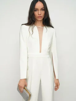 Reiss Evora Plunge-Neck Split-Sleeve Jumpsuit^Women Jumpsuits & Playsuits