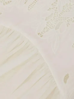 Reiss Ivory Phoebe 9-13 yrs Lace-Detail Tulle-Skirt Dress^ Dresses|Occasionwear