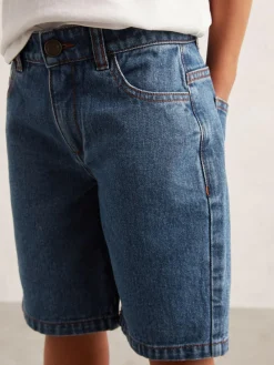 New Reiss Mid Blue Bryan 3-9 yrs Denim Bermuda Shorts