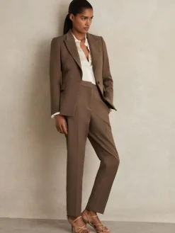 Reiss Gabi Slim-Fit Suit Trousers Mink Neutral
