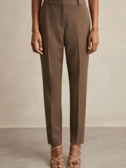 Reiss Gabi Slim-Fit Suit Trousers Mink Neutral