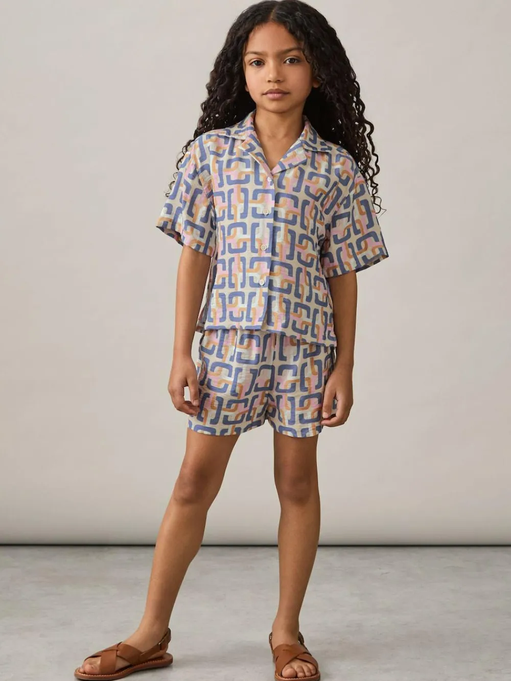 Online Reiss Multi Eva 9-13 yrs Geometric Chain Print Shorts