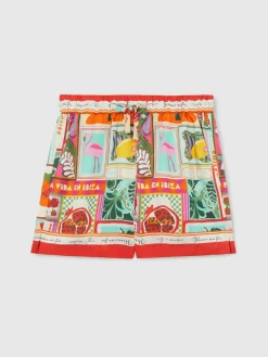 New Reiss Multi Marissa 9-13 yrs SmileyWorld | Motif-Print Shorts
