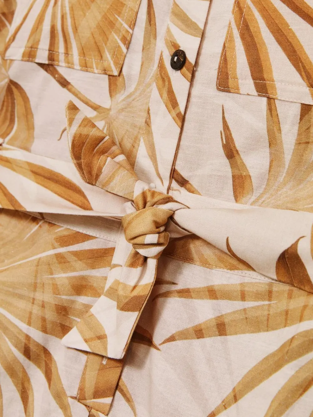 Discount Reiss Multi Zoey 4-9 yrs Cotton-Linen Palm-Print Playsuit