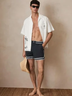 Reiss Baller | Ché Stripe-Trim Swim Shorts^ Swimwear
