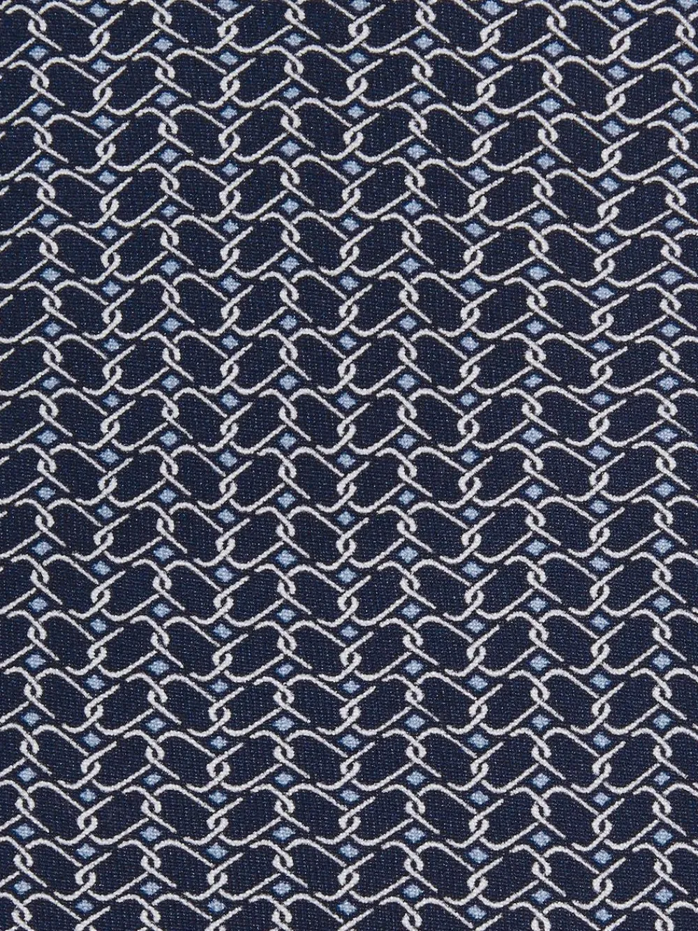 Discount Reiss Bernardo Silk Geometric-Chain Print Tie Navy
