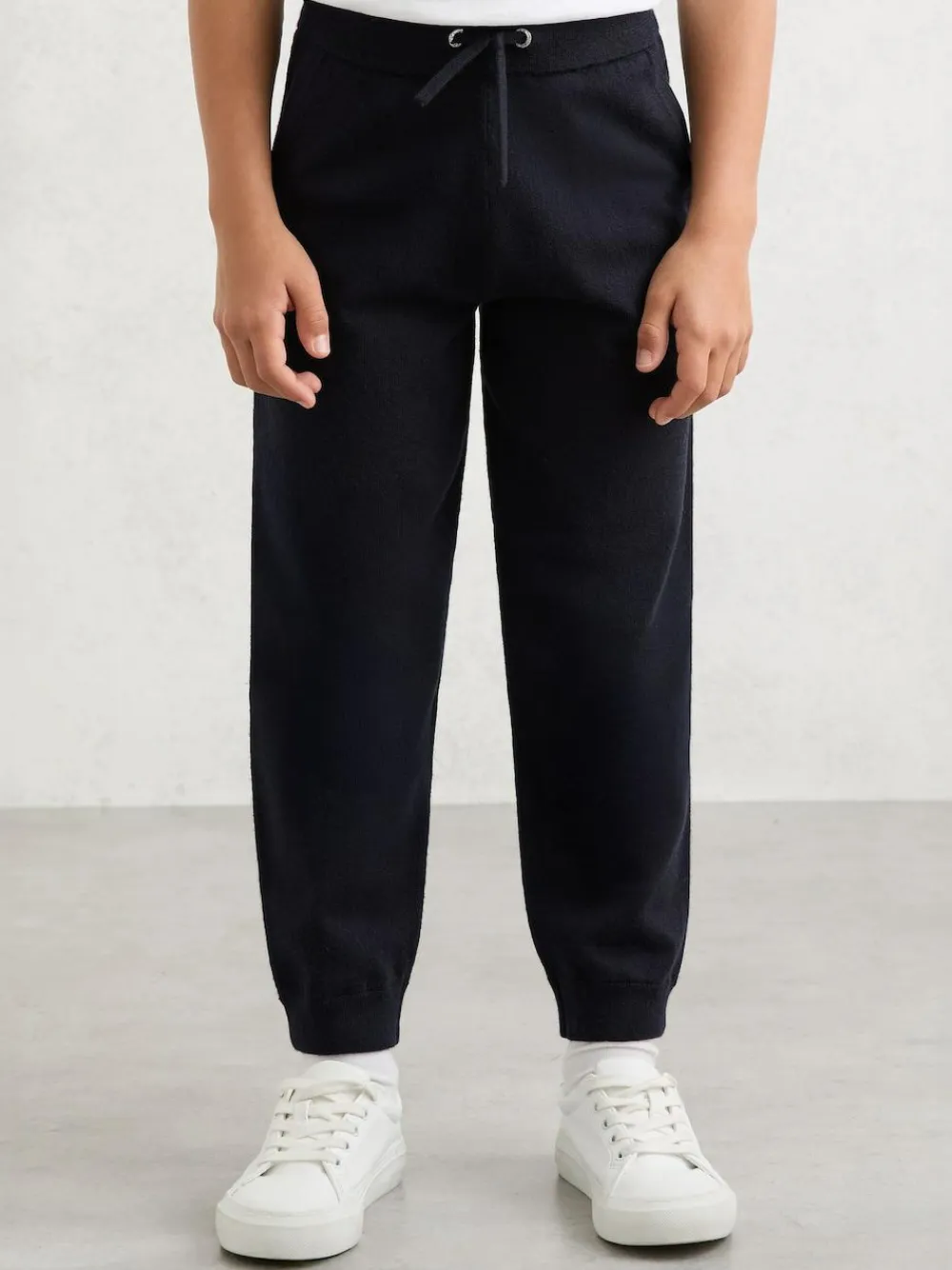 Best Reiss Navy Billings 9-13 yrs Merino Wool-Blend Cuffed Joggers