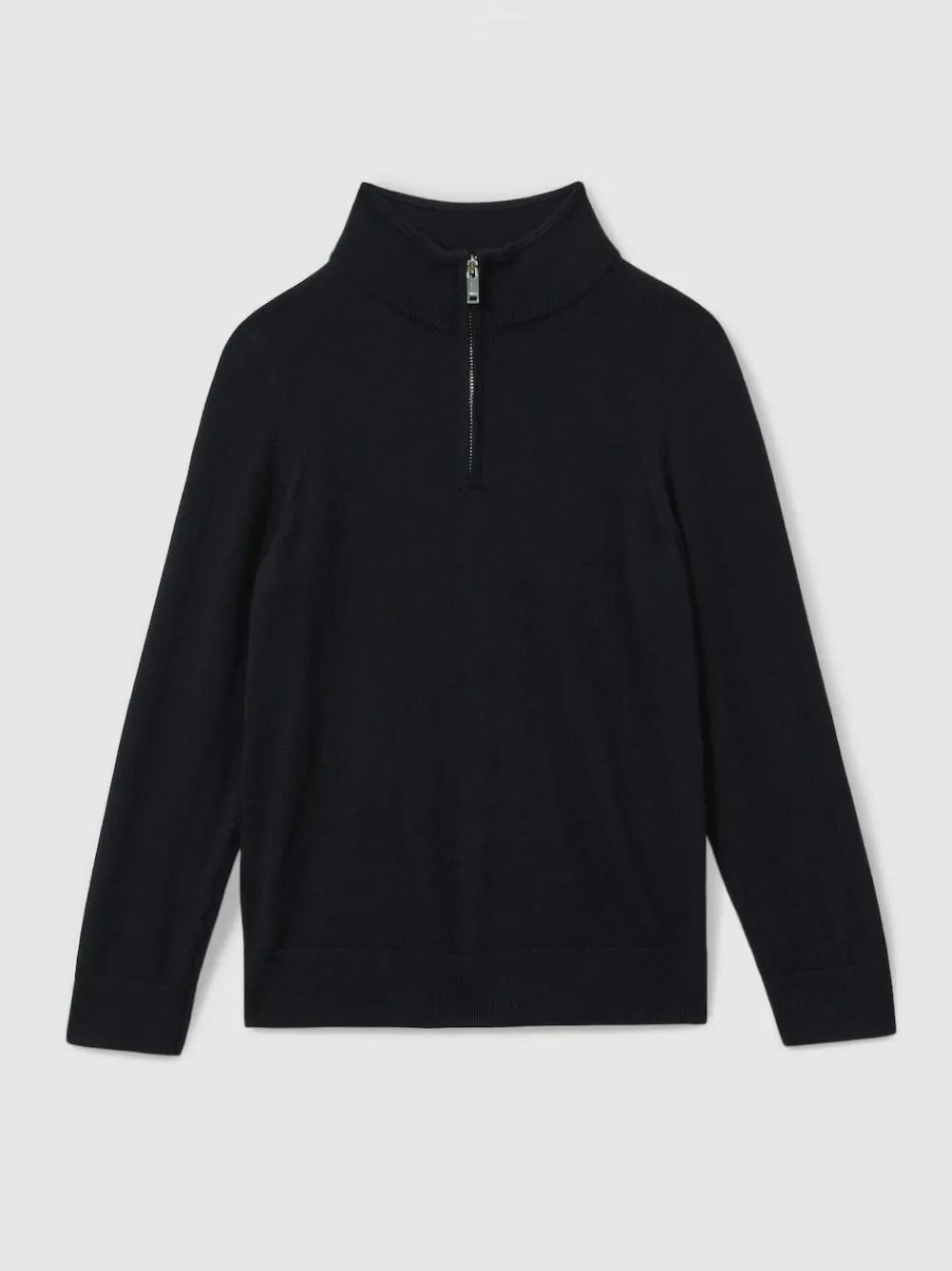 Online Reiss Navy Blackhall 9-13 yrs Merino Wool Half-Zip Funnel Neck Jumper