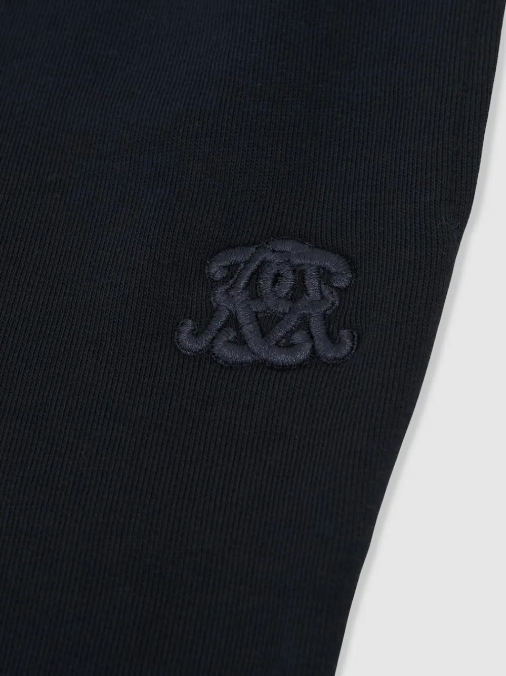 Sale Reiss Navy Blue Mellor 3-9 yrs Monogram Embroidered Cotton Joggers