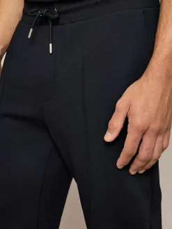 Online Reiss Navy Blue Premier Stretch-Jersey Tailored Joggers