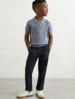 Reiss Brighton 3-9 yrs Relaxed-Fit Pleated Tapered Trousers^BOY Pants & Chinos
