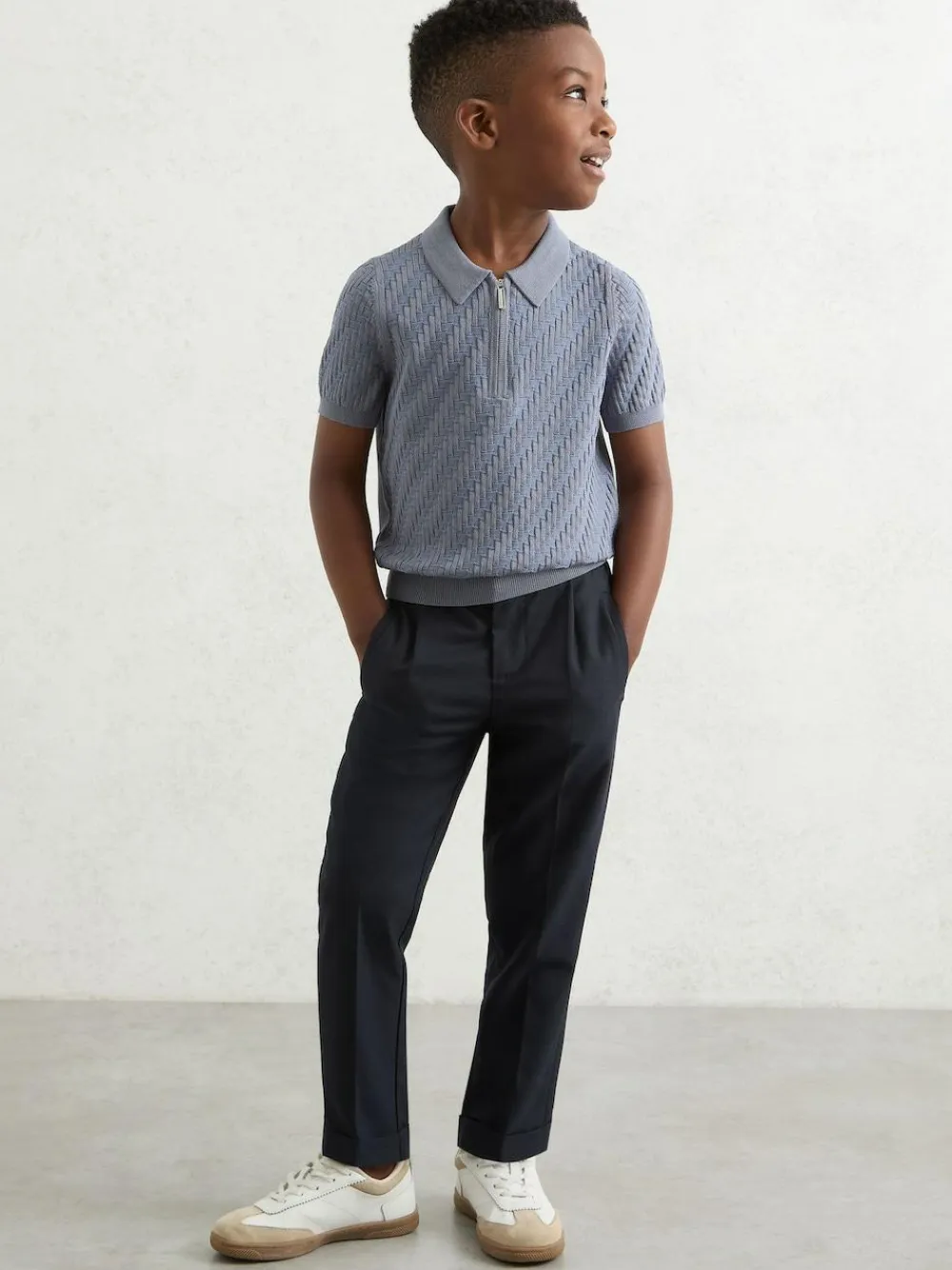 Reiss Brighton 3-9 yrs Relaxed-Fit Pleated Tapered Trousers^BOY Pants & Chinos