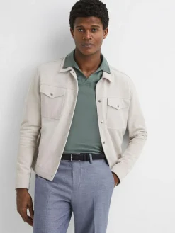 Reiss Dante Suede Belt Navy