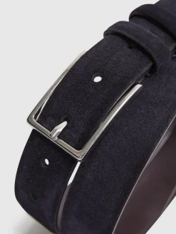 Reiss Dante Suede Belt Navy