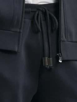 Sale Reiss Finch Cotton-Blend Drawstring Joggers Navy