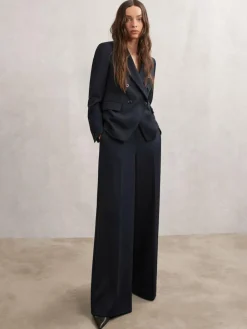 Online Reiss Gabi Double-Breasted Suit Blazer Navy