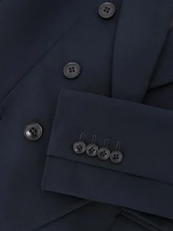 Online Reiss Gabi Double-Breasted Suit Blazer Navy