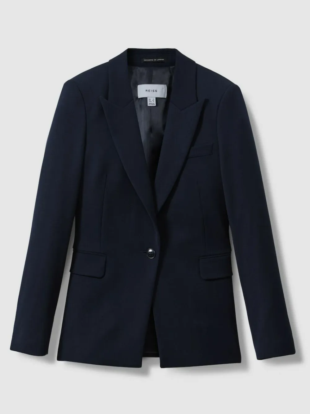 Outlet Reiss Gabi Petite Tailored Single Breasted Suit Blazer Navy