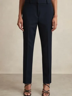 Hot Reiss Gabi Slim-Fit Suit Trousers Navy