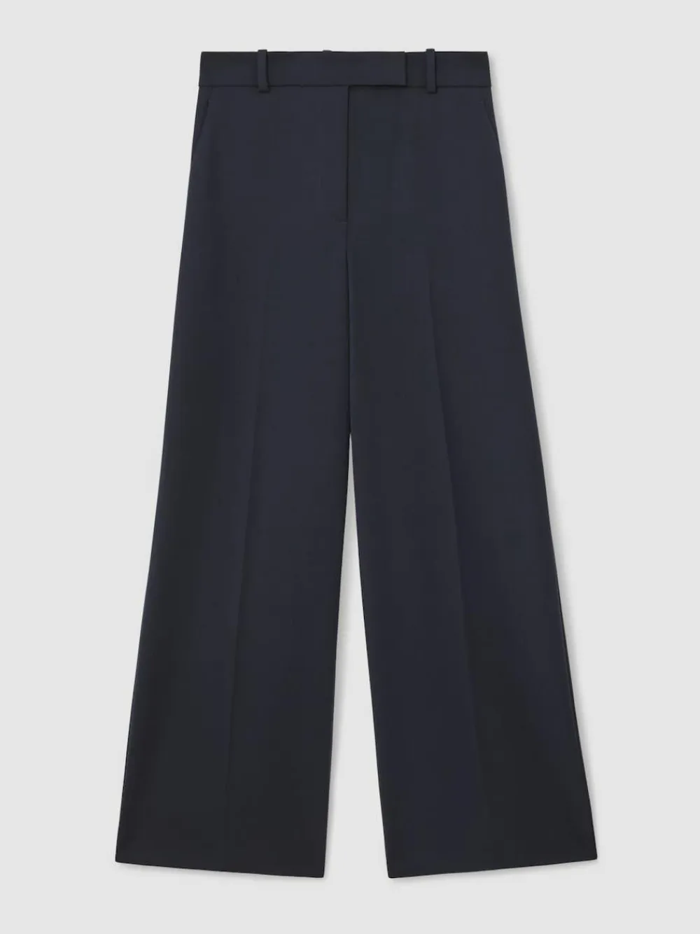 New Reiss Gabi Wide-Leg Suit Trousers Navy